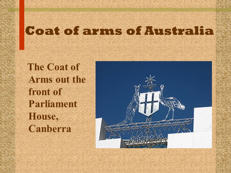 Coat of arms of Australia     The Coat of Arms out